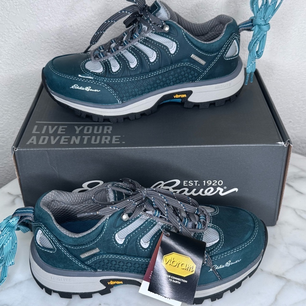 Eddie Bauer genuine leather,waterproof Hiking shoes MSRP$ 156 SZ 6.5 - Picture 6 of 9